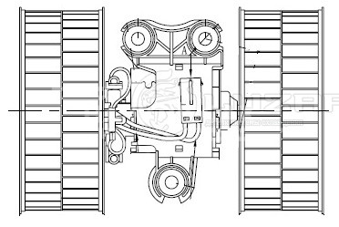 Электровентилятор отопителя для автомобилей Mercedes-Benz Vito (W639) (03-) (черный разъем)