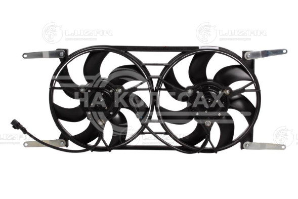 Электровентилятор охлаждения для автомобилей УАЗ Patriot (10-) (2 вент.) (с кожухом) (прямые кроншт.)