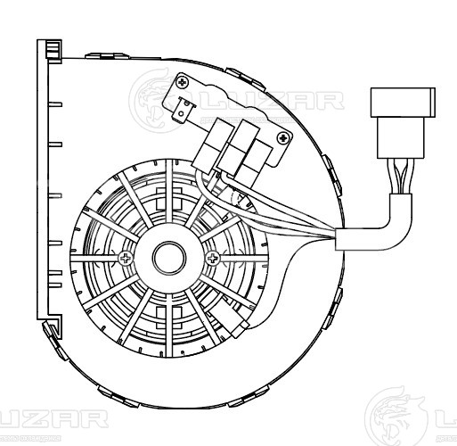 Электровентилятор отопителя для автомобилей МАЗ-103 (24В)