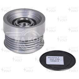 Шкив с обгонной муфтой генератора для автомобилей Opel Astra G (98-) 1.6i/Zafira A (00-) 1.8i