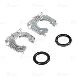 Кмпл для подключ. радиатора отоп. для автомобилей Лада/PSA/VAG (фиксаторы + кольца) (тип Valeo)