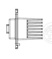 Резистор электровентилятора отопителя для автомобилей Mitsubishi L200 (08-)/Pajero Sport (08-)