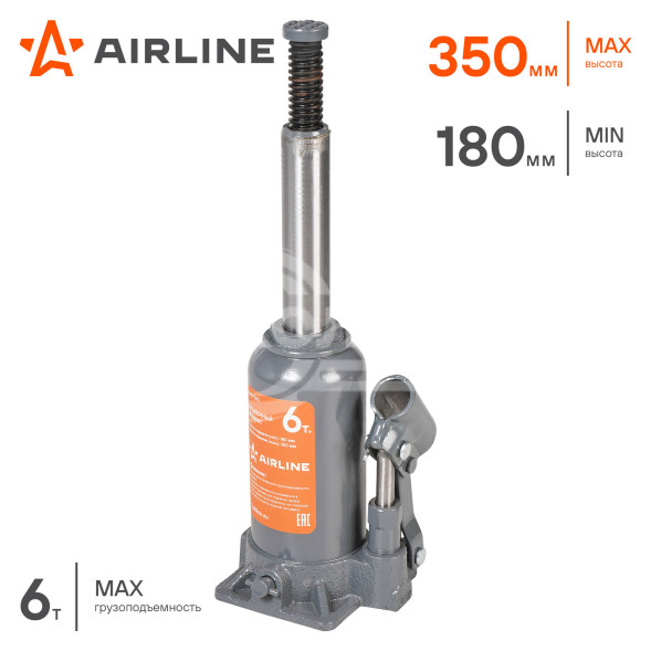 Домкрат бутылочный 6т 180-350мм