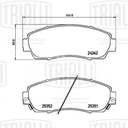 Колодки тормозные дисковые передние для автомобилей Exeed TXL (21-) / Haval F7 (19-) / Haval F7x (19-) / Honda CR-V (12-)