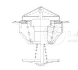 Термостат для автомобилей 3302 (термоэлемент; обрезиненный клапан) (87°С)