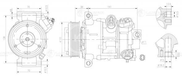 Компрессор кондиционера для автомобилей Caliber (06-)/Compass (07-)