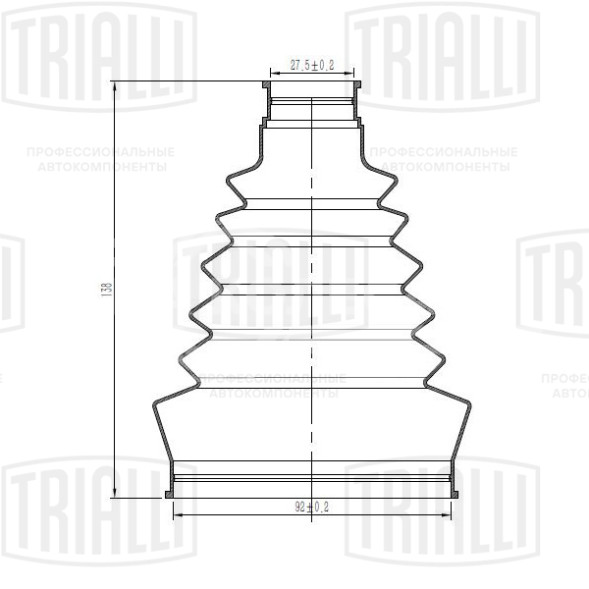 Пыльник ШРУСа наружного для автомобилей Hyundai Starex (97-) 2.5 CRDi 4WD