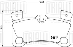 Колодки тормозные дисковые задние для автомобилей Audi Q7 (06-) / Porsche Cayenne (02-) 132x82 (PF 4002)
