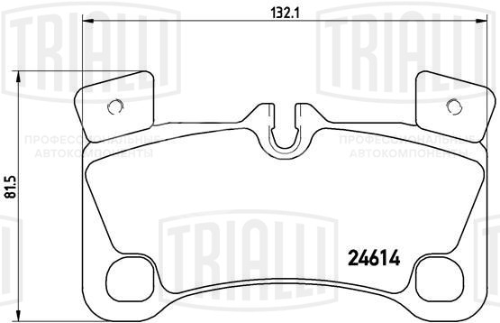 Колодки тормозные дисковые задние для автомобилей Audi Q7 (06-) / Porsche Cayenne (02-) 132x82 (PF 4002)