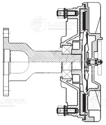 Муфта вязкостная для автомобилей МАЗ c дв. ЯМЗ-7511.10,658.10 (без крыльчатки)