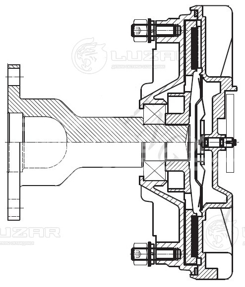Муфта вязкостная для автомобилей МАЗ c дв. ЯМЗ-7511.10,658.10 (без крыльчатки)
