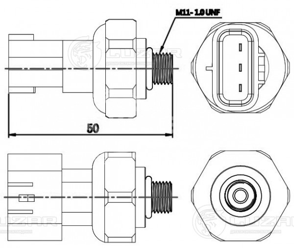 Датчик давления хладагента Toyota Camry (07-)/RAV 4 (06-) (3pin)
