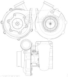 Турбокомпрессор для автомобилей MAN TGA (04-)/TGS (07-) с дв. D2066 (d крыл. 71 мм) (тип K29)