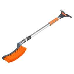 Щетка от снега и льда с телескоп. рукояткой и мягкой щетиной &quot;Волна&quot; + скребок (89-135см)