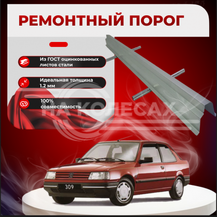 Ремонтные пороги Peugeot 309