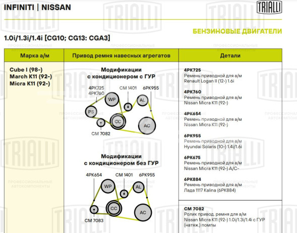 Ролик приводного ремня для автомобилей Nissan Almera Classic (06-)/Almera N16 (00-) 1.6i (натяжной)  ремня компрессора и генератора D=84