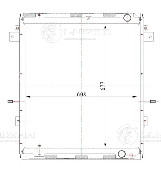Радиатор охлаждения для автомобилей ГАЗон Next (18-) 10т. c дв. ЯМЗ 534