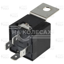 Реле автомобильное 4 контакта 12V 40A (с резистором, с кронштейном) защиты стартера