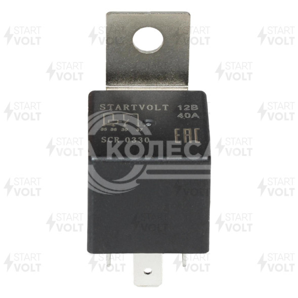 Реле автомобильное 4 контакта 12V 40A (с резистором, с кронштейном) защиты стартера