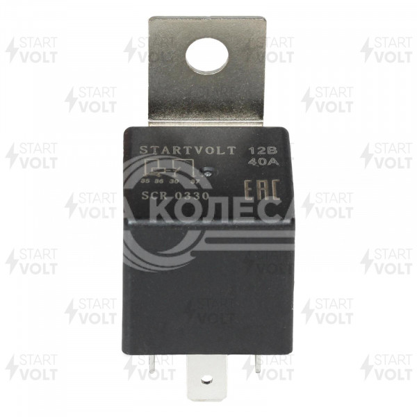 Реле автомобильное 4 контакта 12V 40A (с резистором, с кронштейном) защиты стартера