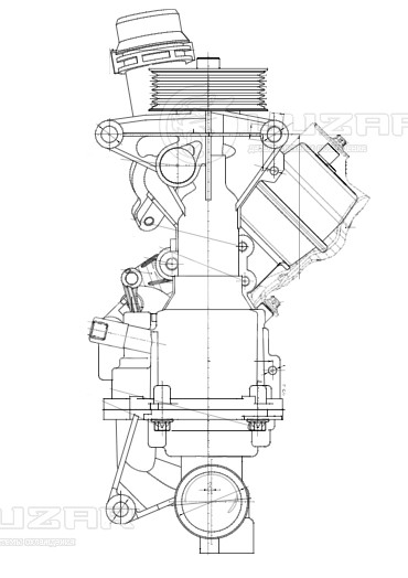 Насос водяной для автомобилей Mercedes-Benz C (W205) (14-)/E (W213) (16-) 1.6i/2.0i [M274]