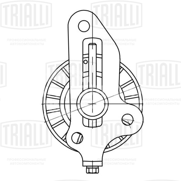 Ролик приводного ремня для автомобилей ГАЗ/УАЗ (ЗМЗ-405/406/409) (натяжной) (с кронтшейном) (CM 1091)