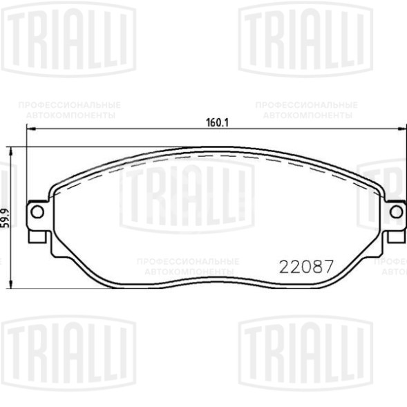 Колодки тормозные дисковые передние для автомобилей Renault Trafic III (14-) / Opel Vivaro Combi (14-)
