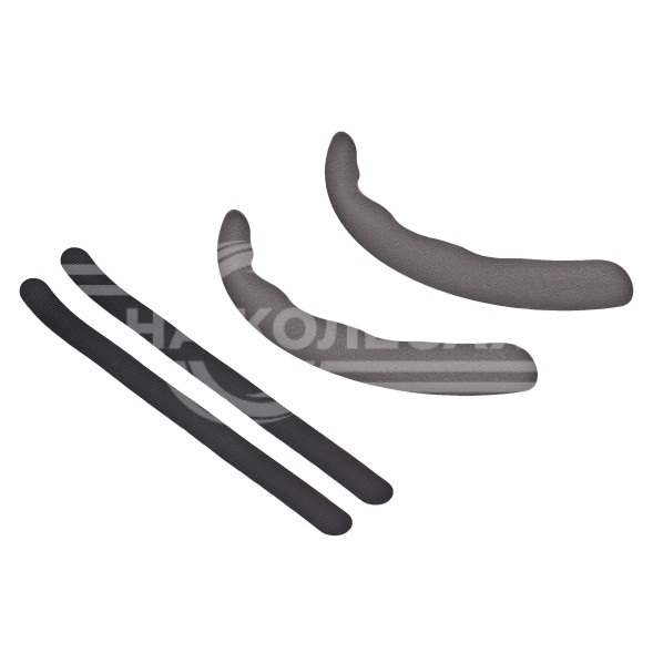 Накладки на руль, боковые, универсал., компл. 2 шт., замша/пластик, цвет серый