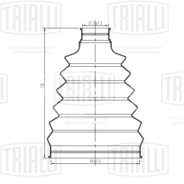 Пыльник ШРУСа наружного для автомобилей Hyundai Sonata EF (98-)