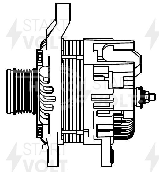 Генератор для автомобилей Mitsubishi Outlander III (12-)2.0i/2.4i/Lancer X (07-) 1.8i 130A