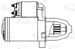 Стартер для автомобилей Mitsubishi Lancer X (07-)/Colt VI (04-) 1.3i/1.5i 0,9кВт