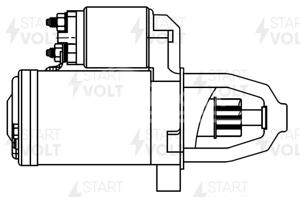 Стартер для автомобилей Mitsubishi Lancer X (07-)/Colt VI (04-) 1.3i/1.5i 0,9кВт