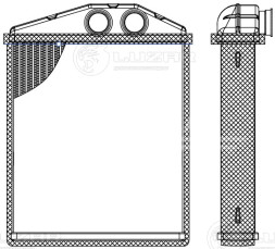 Радиатор отопителя для автомобилей Opel Vectra C (02-)/Saab 9-3 (02-)/Cadillac BLS (06-)