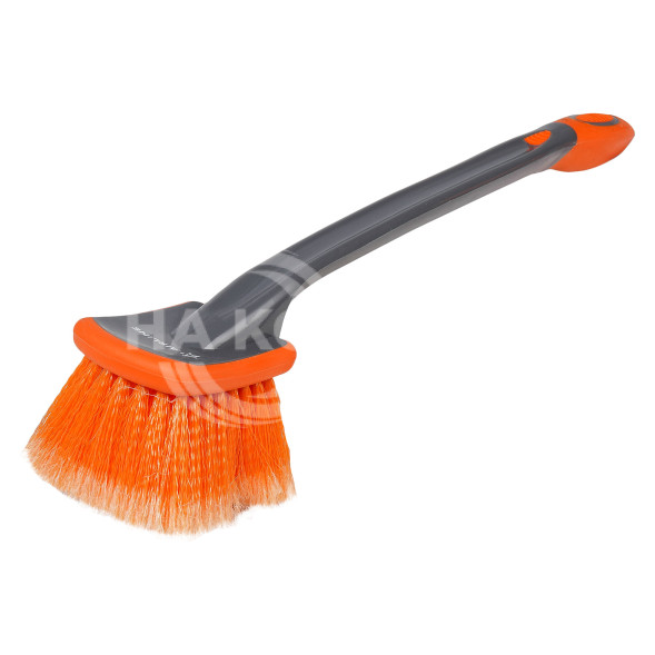 Щетка для мытья с мягкой распушенной щетиной, прорезиненные ручка и кант (50 см)