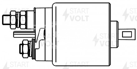 Реле втягивающее стартера для автомобилей Fiat Albea (03-)/Doblo (05-) 1.4i