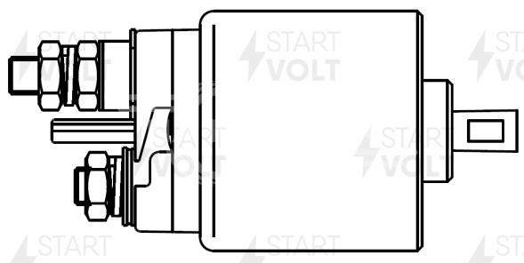 Реле втягивающее стартера для автомобилей Fiat Albea (03-)/Doblo (05-) 1.4i