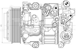 Компрессор кондиционера Lexus RX (08-)/Toyota Highlander (08-) 3.5i [2GRFE]