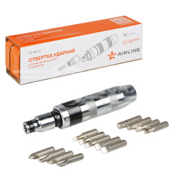 Отвёртка ударная с битами-вставками 5/16&quot;, набор 15 пр.