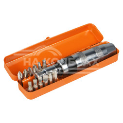 Отвёртка ударная с битами-вставками 5/16&quot;, набор 15 пр.