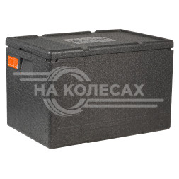 Термоконтейнер с крышкой 60 л, 600*400*400мм, ВПП, цвет черный