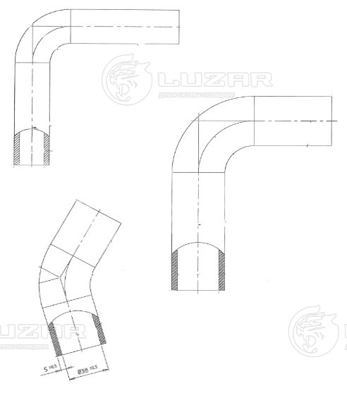 Патрубки охлаждения  для спецтехники МТЗ-80/82 (силикон, кмпл., 3шт.)
