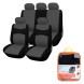 Чехлы для сидений универсал. &quot;RS-2k&quot;, передн./задн.(9 предм.), полиэстер, черн./сер.
