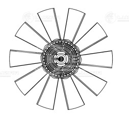 Муфта вязкостная для автомобилей КАМАЗ 4307, ПАЗ, КАВЗ с дв.CUMMINS B3.9 140 (с крыльчаткой)