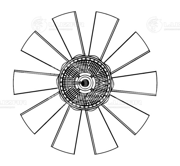 Муфта вязкостная для автомобилей КАМАЗ 4307, ПАЗ, КАВЗ с дв.CUMMINS B3.9 140 (с крыльчаткой)