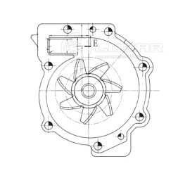 Насос водяной для автомобилей Volvo S60 (10-)/S80 (98-)/V70 (00-)/XC60 (07-)/XC90 (02-) 2.0D/2.4D