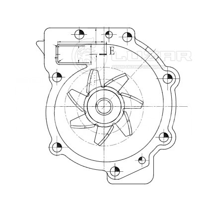 Насос водяной для автомобилей Volvo S60 (10-)/S80 (98-)/V70 (00-)/XC60 (07-)/XC90 (02-) 2.0D/2.4D