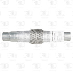 Переходник ступенчатый 40/45/50 L=300 с виброкомпенсатором 45х100 (нержавеющая алюминизированная сталь)