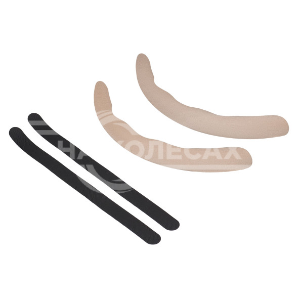Накладки на руль, боковые, универсал., компл. 2 шт., замша/пластик, цвет бежевый