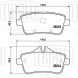 Колодки тормозные для автомобилей Mercedes ML (W166) (11-) / GLS (X166) (15-) дисковые задние