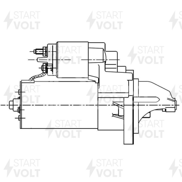Стартер для автомобилей Opel Astra J (10-) 1.4T/Corsa D (09-) 1.4i 1,1кВт